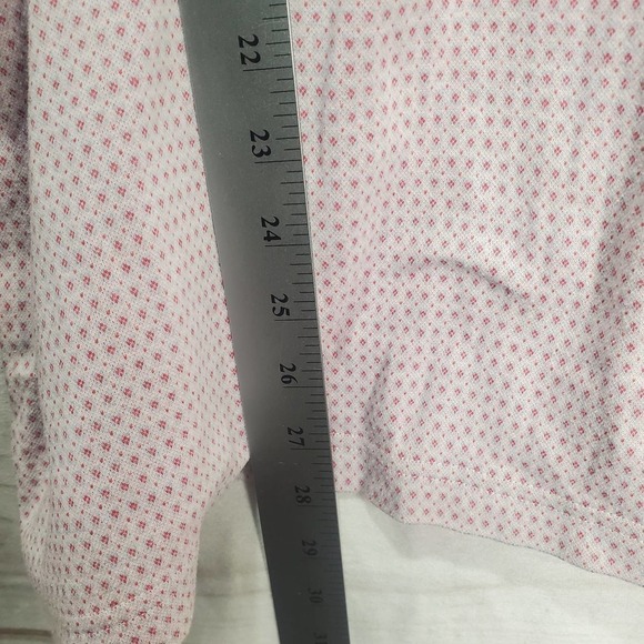 Daniel Cremieux Golf Polo Mens Large Pink Cotton Polka Dot Casual - Picture 8 of 9